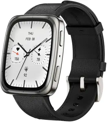Смарт-часы Amazfit Active 2S A2440 1.75" AMOLED корп.серебристый рем.черный разм.брасл.:150-210мм (6972596108825)