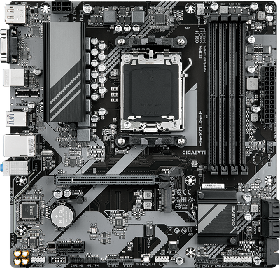 Материнская плата/ MB GIGABYTE AMD A620 sAM5, 4xDDR5(192GB), D-SUB/HDMI 2.1/DP, 1xPCIe 4.0x16, 1xPCIe 4.0, 1xLAN, 4xSATA 6Gb/s, 1xM.2, 1xUSB-C, 1xUSB 3.2, 4xUSB 2.0, 1xPS/2, mATX