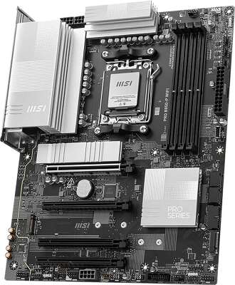 Материнская плата MSI PRO B850-P WIFI B850, AM5, 4*DDR5, 4*PCIEx16, 3*M.2, 3*TypeC, 1*USB3.2Gen2, 5*USB3.2Gen1, 8*USB2.0, 4*SATA3.0, 5G, HDMI, ATX, RTL
