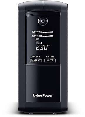 Источник бесперебойного питания ИБП Line-Interactive CyberPower VP1000ELCD 1000VA/550W USB/RS-232/RJ11/45 (4 EURO)