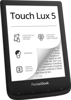 Электронная книга 6" PocketBook 628 Touch Lux 5 Ink, WiFi, чёрная [PB628-P-WW]