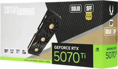 Видеокарта Zotac PCI-E 5.0 RTX 5070 Ti SOLID SFF NVIDIA GeForce RTX 5070TI 16Gb 256bit GDDR7 2452/28000 HDMIx1 DPx3 HDCP Ret