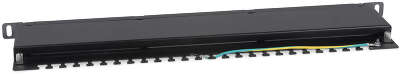 Патч-панель Cabeus PLHD-24-Cat.5e-SH-Dual-0,5U Патч-панель высокой плотности 19" (0,5U), 24 порта RJ-45, категория 5e, полностью экранированная, Dual IDC
