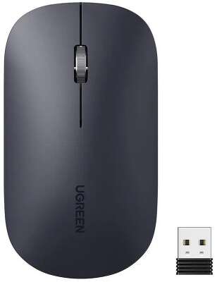 Беспроводная компьютерная мышь UGREEN MU001 (90372) Portable Wireless Mouse. Цвет: черный