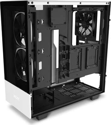 Корпус NZXT H510 Elite White/black, белый, ATX, Без БП (CA-H510E-W1)