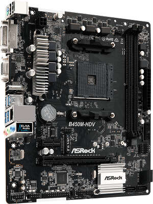 Материнская плата microATX LGAAM4 ASRock B450M-HDV