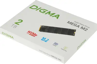 Накопитель SSD Digma PCIe 3.0 x4 2TB DGSM3002TM23T Mega M2 M.2 2280