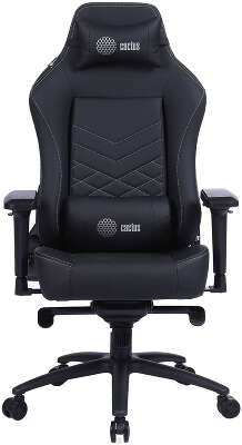Кресло игровое Cactus CS-CHR-0112BL-M с вибромассажем черный экокожа с подголов. крестов. черный
