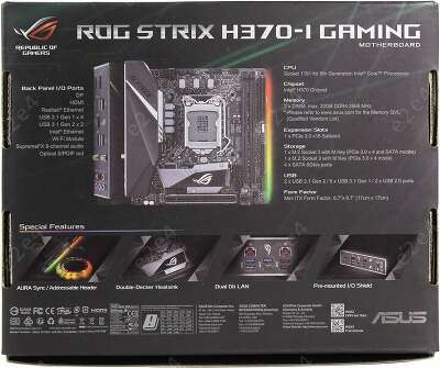 Материнская плата mini-ITX LGA1151v2 ASUS ROG STRIX H370-I GAMING