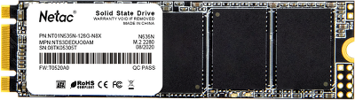 SSD накопитель Netac SSD N535N 128GB M.2 2280 SATAIII 3D NAND, R/W up to 510/440MB/s, TBW 70TB, 3y wty