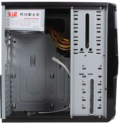 Корпус 3Cott 3C-ATX110GB "Gladiator" для игрового компьютера, ATX, блок питания 500 Вт, выходы USB 2.0x2, ауди