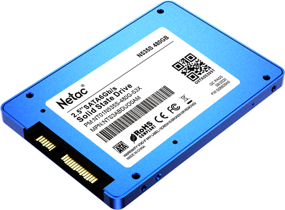 SSD накопитель Netac SSD N535S 480GB 2.5 SATAIII 3D NAND, 7mm, R/W up to 540/490MB/s, TBW 280TB, 5y wty