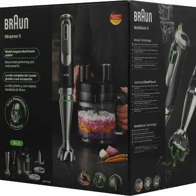 Блендер погружной Braun MQ9175XL 1200Вт черный
