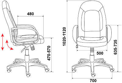 Кресло руководителя Бюрократ CH-826/B+BG вставки бежевый сиденье черный искусственная кожа крестовина пластико