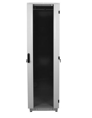 Шкаф ЦМО Шкаф телекоммуникационный напольный 42U (800x800) дверь стекло, цвет черный