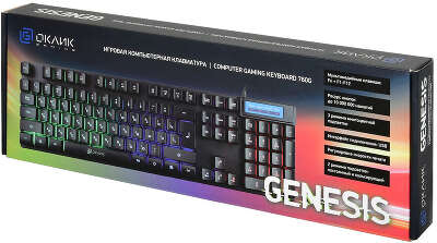 Клавиатура Оклик 760G GENESIS черный USB for gamer LED