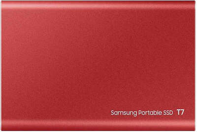 Внешний SSD Samsung 1Tb T7 1.8", USB 3.2/Type-C, красный (MU-PC1T0R/WW)