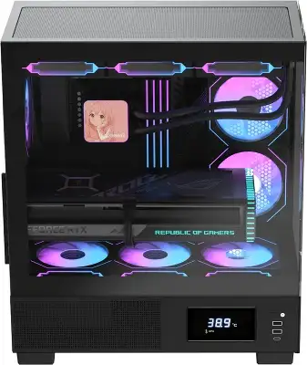 Корпус Formula Crystal E1 Floe черный без БП ATX 6x120mm 2xUSB3.0 audio bott PSU