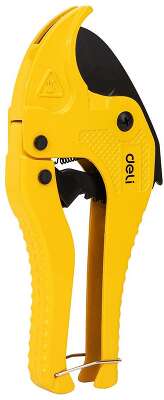 Труборез для пластиковых труб с храповым механизмом Deli DL350042 диаметр реза до 42мм, лезвия из нержавеющей стали с тефлоновым покрытием, аллюминиевый корпус