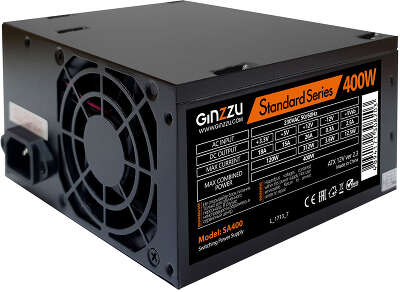 Блок питания 400W Ginzzu SA400 (без шнура питания)