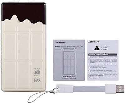 Внешний аккумулятор MOMAX Chocolatier 7000 мАч, White [IP37Y]