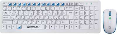 Комплект кл-ра+мышь беспров. Defender Skyline 895 Nano white (USB, 104 кл. +12FN, 2000dpi, multimedia) (45895)