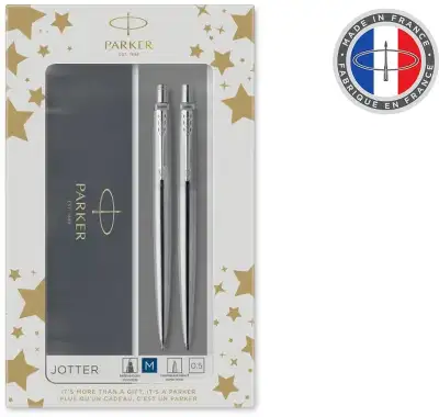 Набор ручек Parker Jotter Core KB61 (2093256) Stainless Steel CT подар.кор. ручка шариковая/карандаш механический 0.5