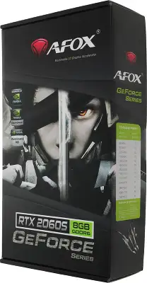 Видеокарта Afox PCI-E 3.0 AF2060S-8192D6H7 NVIDIA GeForce RTX 2060SUPER 8Gb 256bit GDDR6 1470/14000 DVIx1 HDMIx1 DPx3 HDCP Ret