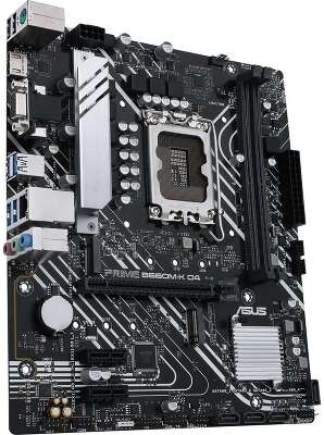 ASUS PRIME B660M-K D4 (Socket 1700, mATX, 2xDDR4(64GB),  VGA/HDMI 2.1, 1xPCIe 4.0x16/2xPCIe 3.0, 1xLAN, 4xSATA 6Gb/s, 2xM.2, 4xUSB 3.2, 2xUSB 2.0, 1xPS/2)