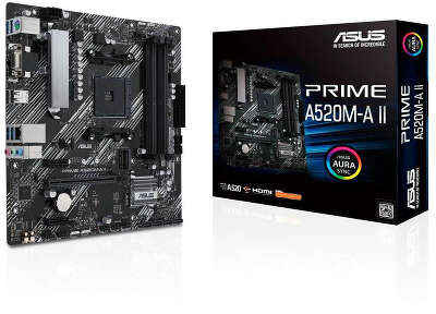 Материнская плата mATX LGAAM4 ASUS PRIME A520M-A II