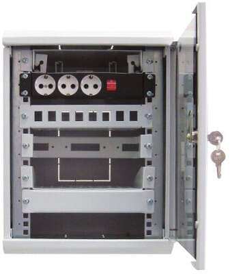 Шкаф коммутационный ЦМО (ШРН-12.255-10) настенный 12U 320x305мм пер.дв.стекл 100кг серый 255мм 10.62кг 180град. 600мм металл