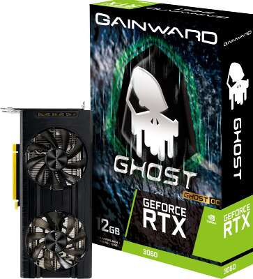 Видеокарта GAINWARD NVIDIA nVidia GeForce RTX 3060 GHOST OC 12Gb DDR6 PCI-E DVI, HDMI, 3DP