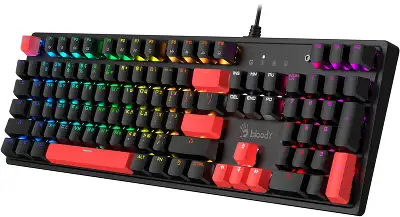 Клавиатура A4Tech Bloody S520N механическая черный USB for gamer LED