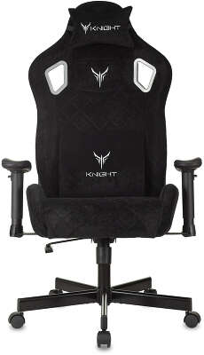 Кресло игровое Knight Outrider черный Light-20 с подголов. крестов. металл