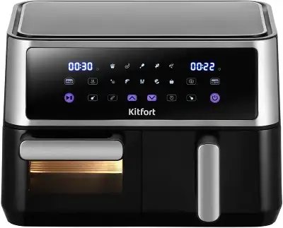 Аэрогриль Kitfort КТ-2256 11л 2850Вт черный/серебристый