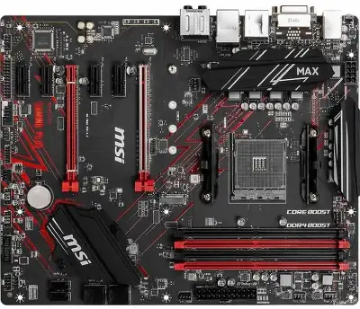 Материнская плата MSI B450 GAMING PLUS MAX Soc-AM4 AMD B450 4xDDR4 ATX AC`97 8ch(7.1) GbLAN RAID+DVI+HDMI