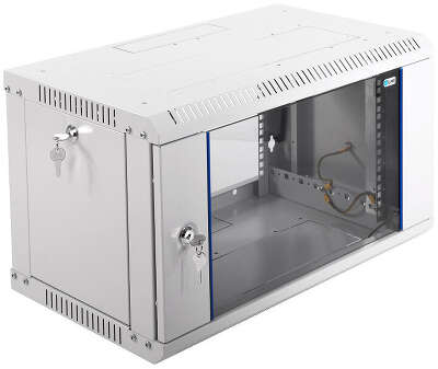 Шкаф коммутационный ЦМО ШРН-ЭКОНОМ (ШРН-Э-6.350) настенный 6U 600x350мм пер.дв.стекл 85кг серый 300мм 11.4кг 180град. 345мм