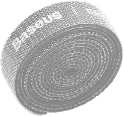 Органайзер-липучка для проводов Baseus Colourful Circle Velcro Strap, 3 м, Grey [ACMGT-F0G]
