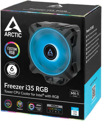 Кулер для процессора Arctic Cooling Freezer i35 RGB, 120мм, 1700rpm, 150Вт, 4 pin PWM+ 4 pin RGB, Al+Cu