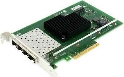Сетевой адаптер Intel Ethernet Converged Network Adapter X710-DA4, 10Gb Quad Ports SFP+, open optics, transivers not included, LP and FH brackets included (analog X710DA4G2P5, X710DA4FHBLK, EX710DA4G1P5)