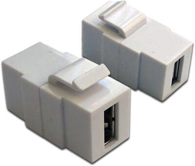 Адаптер проходной Lanmaster LAN-OK-USB20-AA/V-WH (упак.:1шт) 1м белый