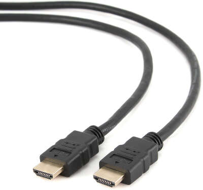 Кабель HDMI- HDMI, 1м, v2.0, чёрный, зол.конт., экран