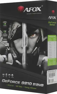 Видеокарта AFOX NVIDIA nVidia GeForce GT 210 0.5Gb DDR3 PCI-E VGA, DVI, HDMI