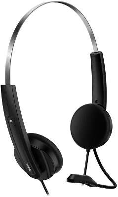 Гарнитура проводная GENIUS HS-220U black (USB, кабель 2,4м) (31710020402)