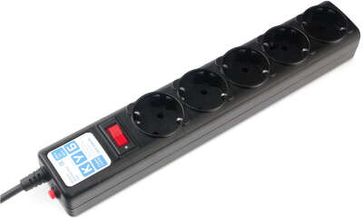 Сетевой фильтр PowerCube SPG5-С1, 5-розеток, 0.5м, черный