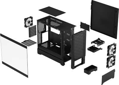 Корпус Fractal Design Pop Air RGB Black TG Clear Tint, черный, ATX, Без БП (FD-C-POR1A-06)