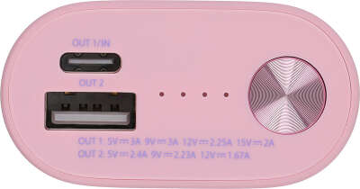 Мобильный аккумулятор ZMI PowerBank QB818 10000mAh QC3.0/PD3.0 30W 3A USB-A/USB-C розовый/фиолетовый (QB818 COLOR)