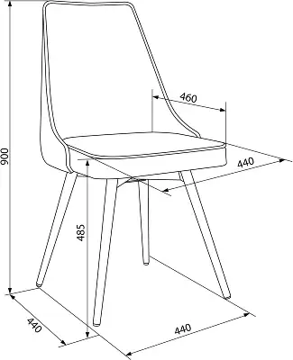 Стул для дома Бюрократ CH-K4_SP_2 с повор.мех. комплект 2шт т.серый Holland 18 металл черный на ножках (CH-K4_1/SP/HL18_2)