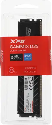 Память DDR4 8GB 3200MHz A-Data AX4U32008G16A-SBKD35 XPG Gammix D35 RTL Gaming PC4-25600 CL16 DIMM 288-pin 1.35В dual rank с радиатором Ret