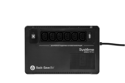 Источник бесперебойного питания Systeme Electric Back-Save, 800VA/480W, 230V, Line-Interactive, AVR, 6xC13 Outlets, USB charge(type A), USB